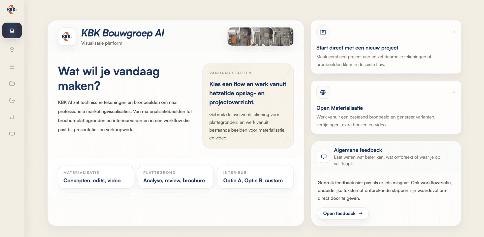 KBK AI app interface